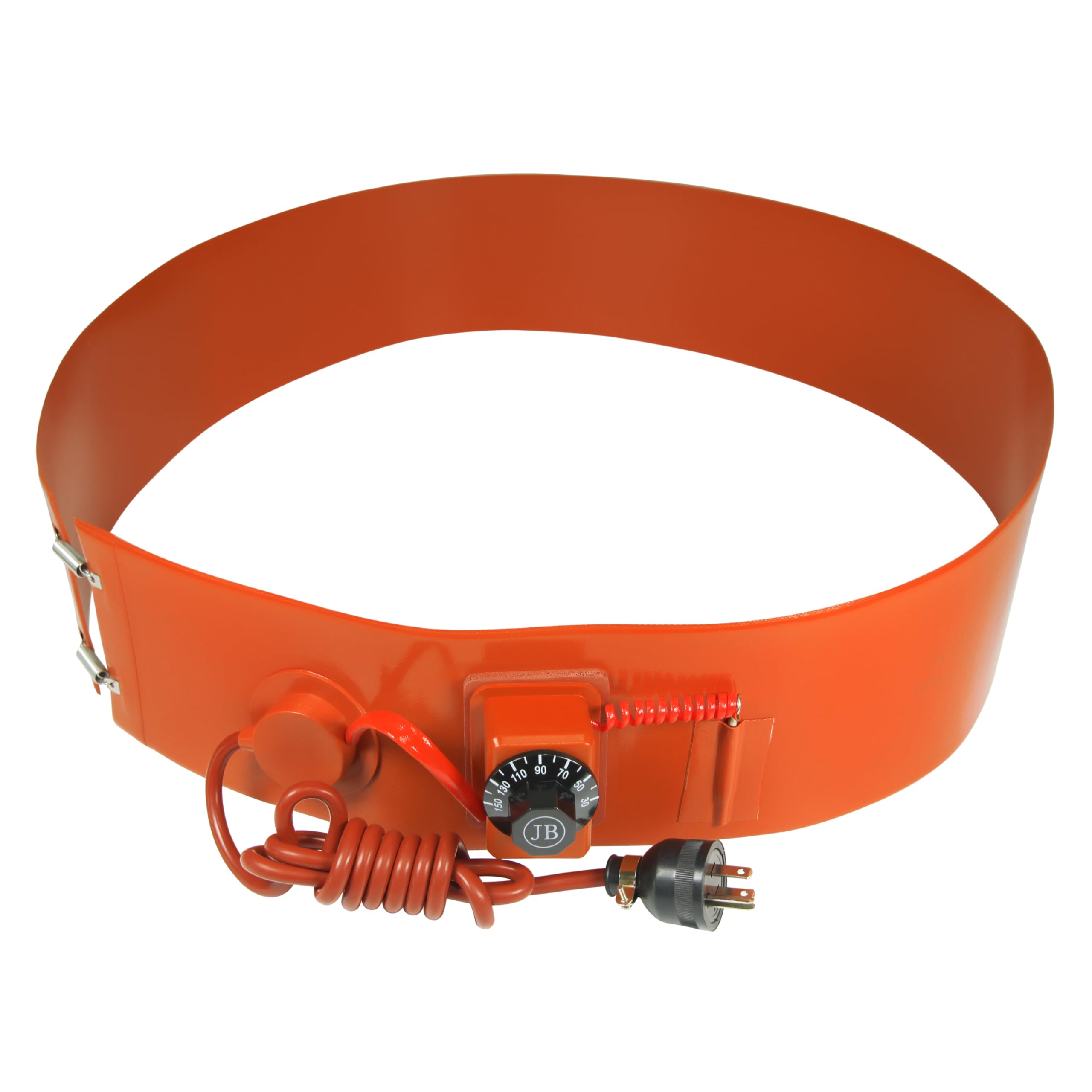 1200W 120V Insulated Metal Drum Heater for 55 Gallon Drums & Grease Kegs - Bucket Heater with 68in Band (1 Pack) - Perfect for Industrial, Workshop, and Outdoor Use in Cold Weather