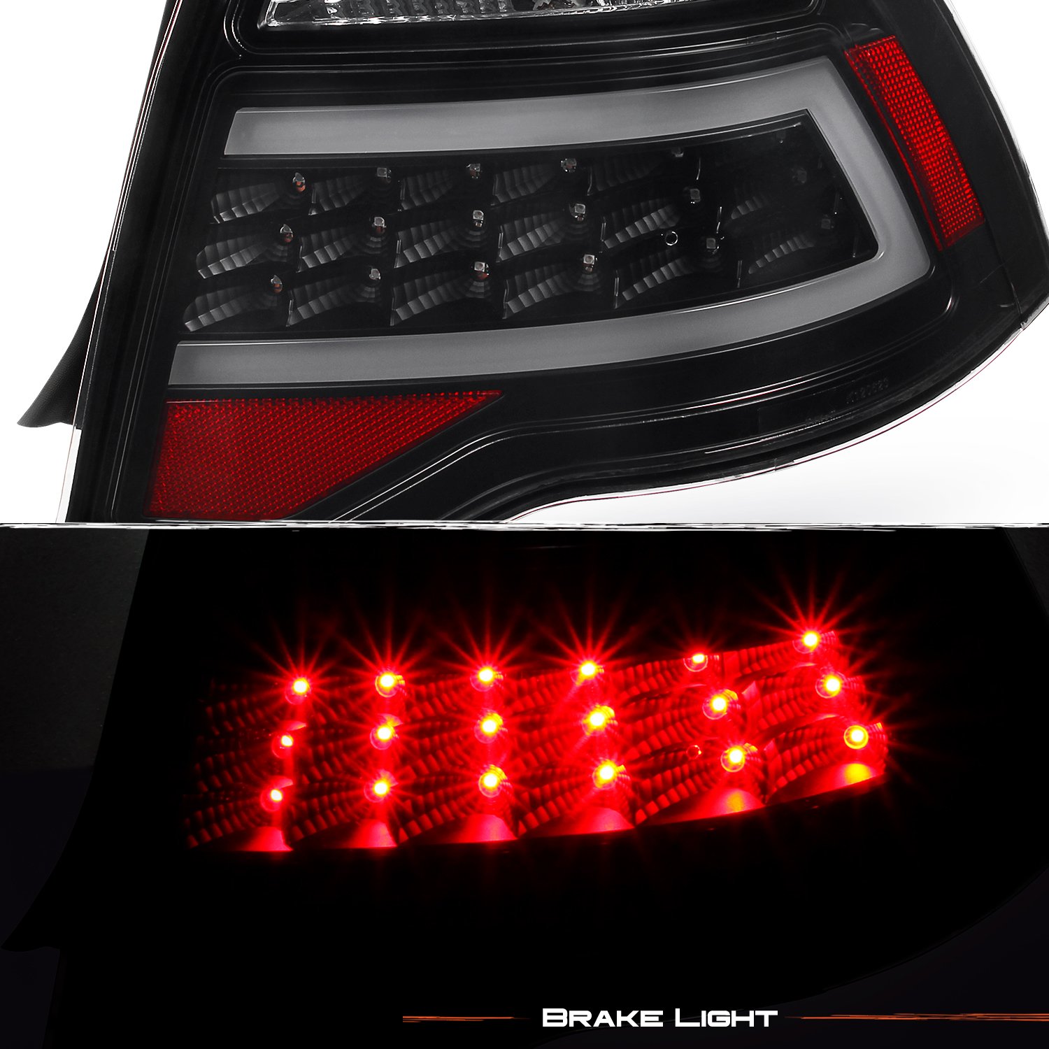 AKKON LED Daytime Running Light Bar & Tail Lights for 2010-2012 Ford Fusion - Black Housing with Clear Lens - Upgrade Your Car's Style & Visibility (Perfect for Night Driving & Custom Car Mods)