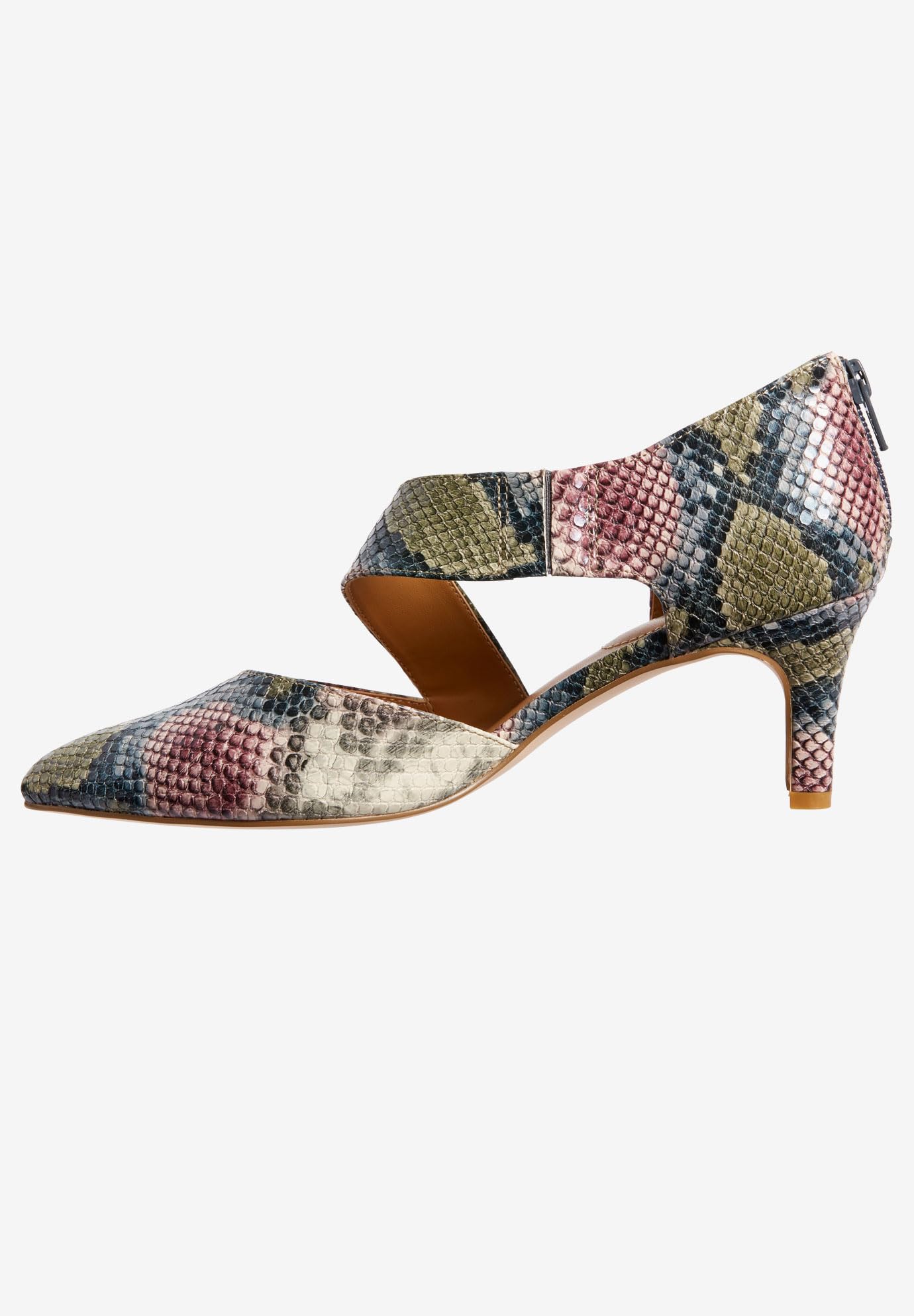 Comfortview Women's Wide Width The Braelynn Pump - Comfortable Heels for Work, Office & Dressy Occasions
