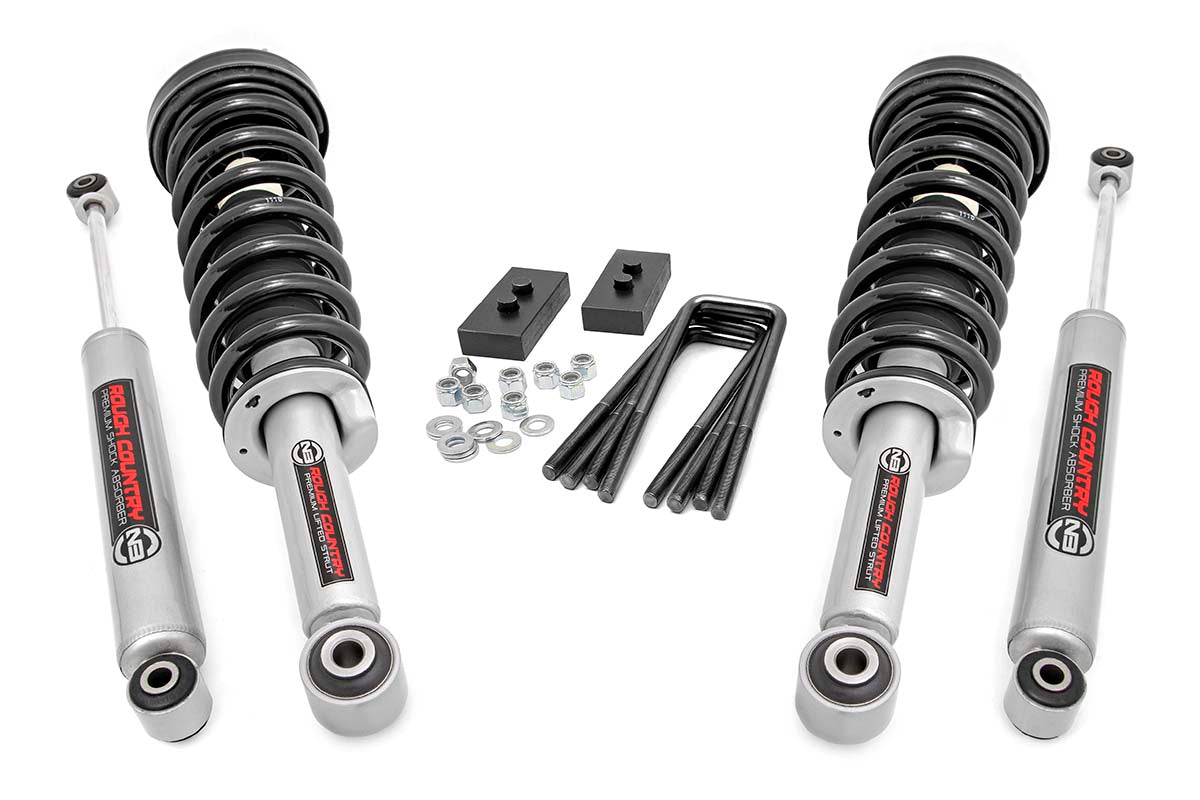 2 Inch Lift Kit for Ford F-150 4WD (2009-2013) - Heavy Duty N3 Struts & Shocks | Off-Road Suspension Upgrade | Perfect for Trail Riding & Truck Customization