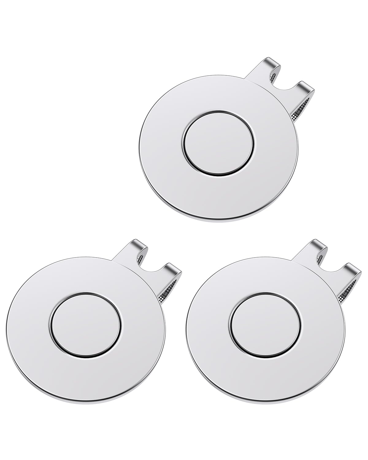 **Premium Magnetic Golf Ball Marker Holder - Nickel-Plated Alloy Clip for Hats, Caps, Visors, Belts & Bags | Secure & Stylish Golf Accessory (Ball Marker Not Included) | Perfect for Golfers, Tournaments & Practice**