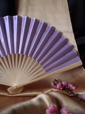 50 Pack 9 Inch Lavender Silk Hand Fans - Elegant Wedding Favors, Bridal Shower Gifts & Summer Cooling Accessories for Outdoor Ceremonies, Parties and Events