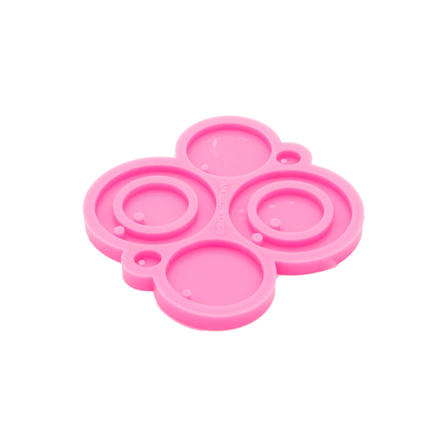 Shiny Glossy Round Circle Earrings Mold - DIY Epoxy Silicone Jewelry Making Kit for Earrings, Keychains & Pendants - Perfect for Resin Casting, Crafting & Handmade Jewelry Gifts