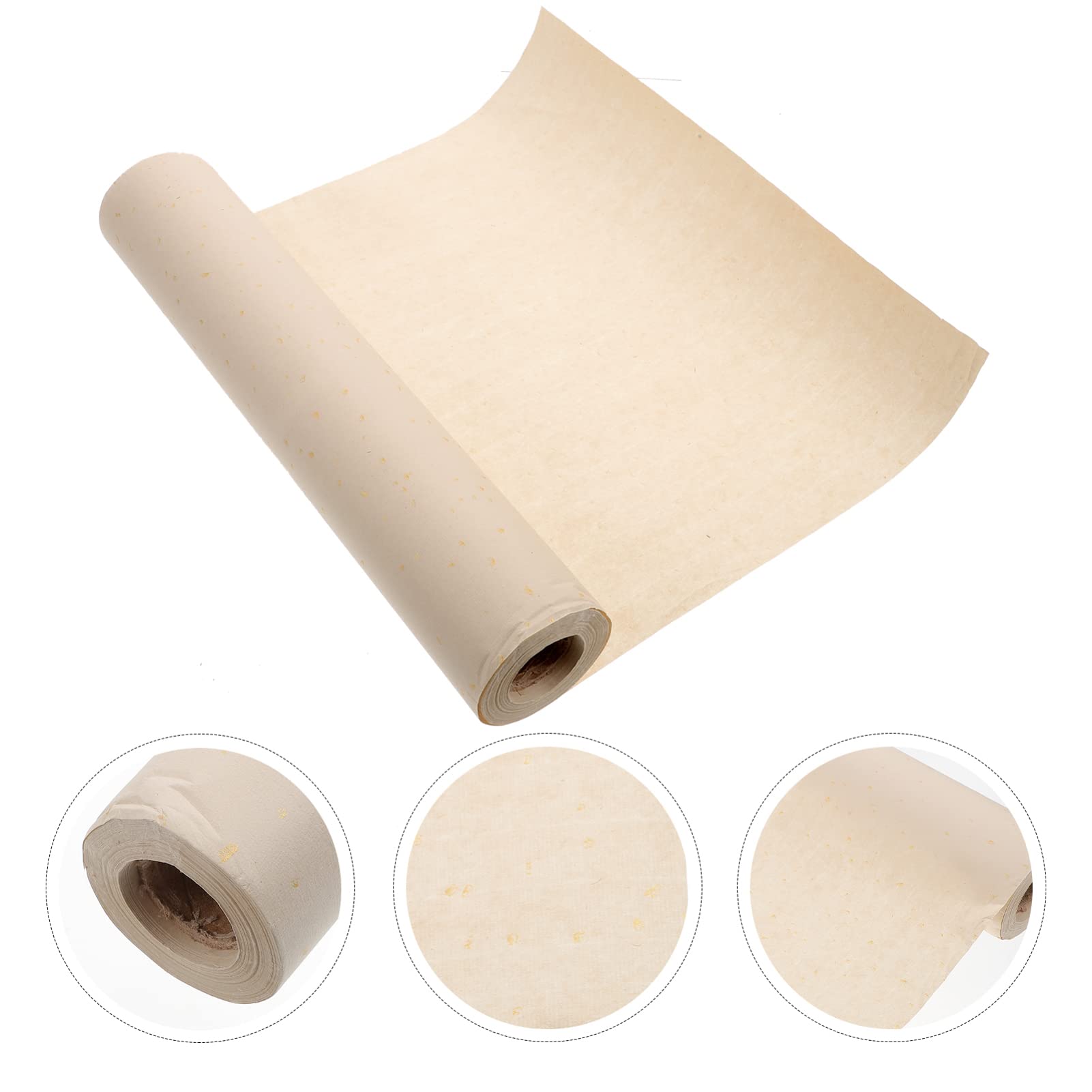 Premium Chinese Calligraphy Xuan Rice Paper - Traditional Sumi Brush Painting & Art Tissue Paper (0.35x20m, Beige) for Letter Writing, DIY Crafts, Home Decor & Gift Wrapping