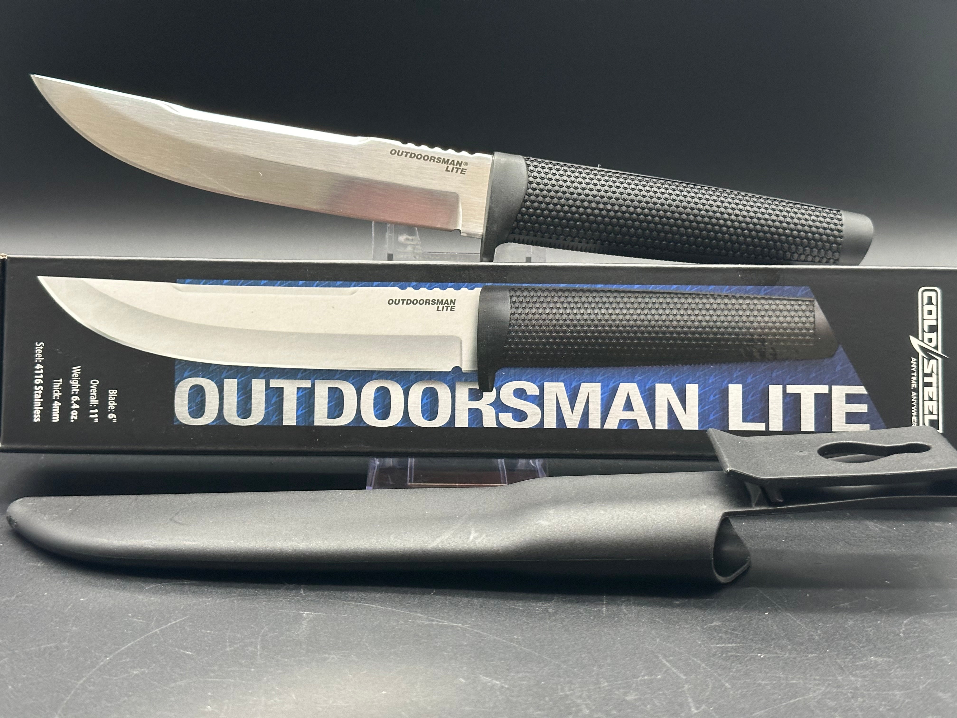 Cold Steel Outdoorsman Lite Fixed Blade Knife - High Carbon Steel Survival Knife for Camping, Hunting & Bushcraft - Durable Outdoor Knife with Sheath for Hiking, Fishing & Wilderness Adventures