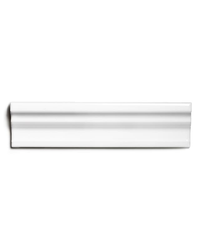 Kakel Victoria Bröstlist 5 x 20 cm Classic White Glossy Wall Tile Trim - Perfect for Kitchen Backsplash & Bathroom Decor