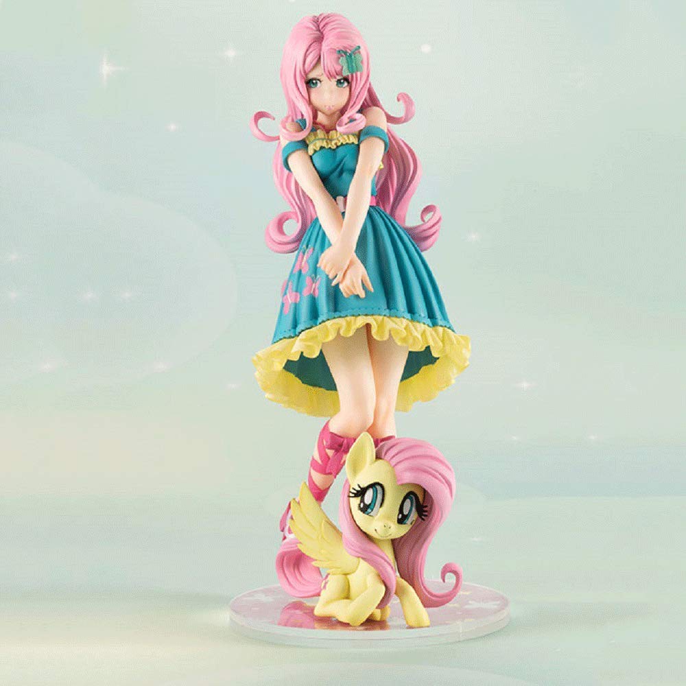 JJRPPFF Fluttershy Figure - 8.7 Inch My Little Pony Collectible Statue, Standing Pose Anime PVC Doll for Desktop Display | Perfect Gift for MLP Fans & Collectors | Home Decor, Office Decoration, Birthday Present