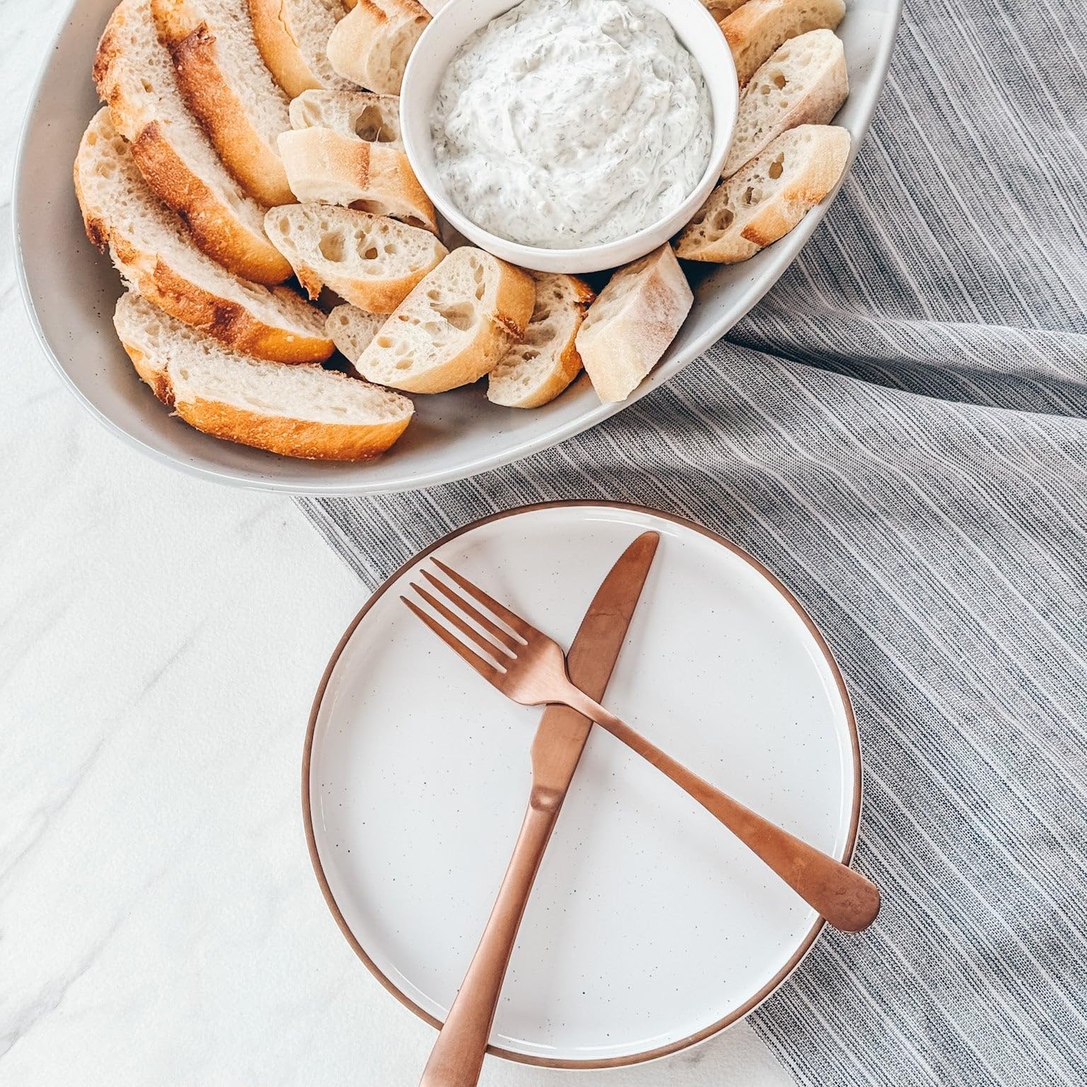 Mora Ceramic Flat Plates Set of 6 - 8 Inch Porcelain Dinner Plates for Dessert, Salad, Appetizer & Small Lunch | Microwave, Oven & Dishwasher Safe | Scratch Resistant Vanilla White Kitchen Dishes | Perfect for Dining, Entertaining & Everyday Meals