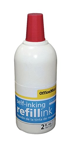OfficeMax Refill Ink for Stamp Pads - Red Ink Refill for Rubber Stamps & DIY Crafts | Perfect for Office, School & Scrapbooking Projects