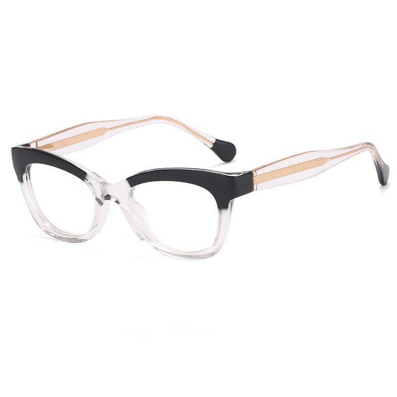 CCspace Women's Full Rim Square Titanium Eyeglasses Frame - Lightweight TR90 Comfortable Glasses for Work, Reading & Daily Fashion Accessory