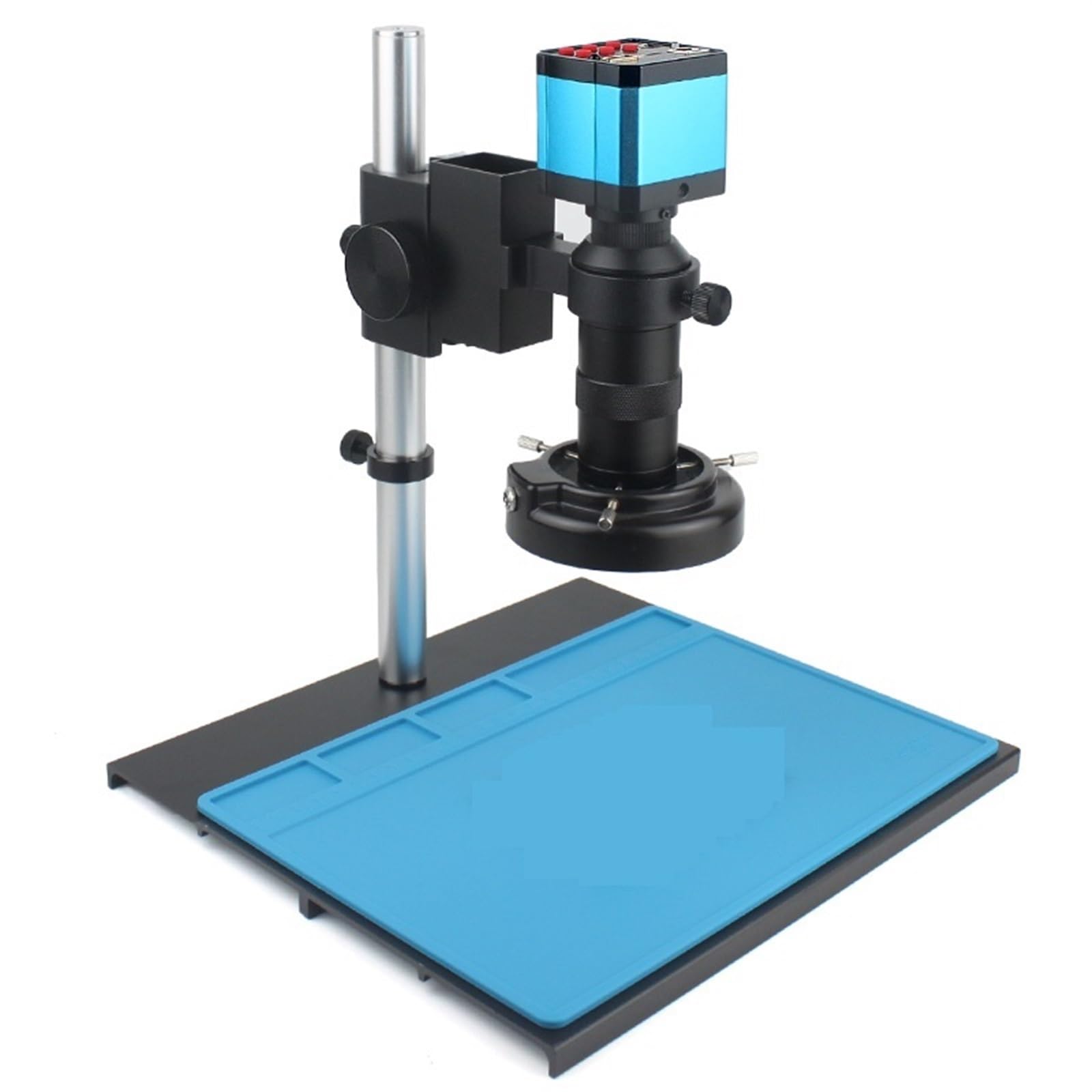 2K HDMI USB Digital Video Monocular Industrial Electronic Microscope Camera with 130X C-Mount Lens Kit - High Magnification for PCB Soldering, Phone Repair & Microelectronics Inspection - Perfect for Electronics Hobbyists, Jewelry Appraisal and Scientific Research