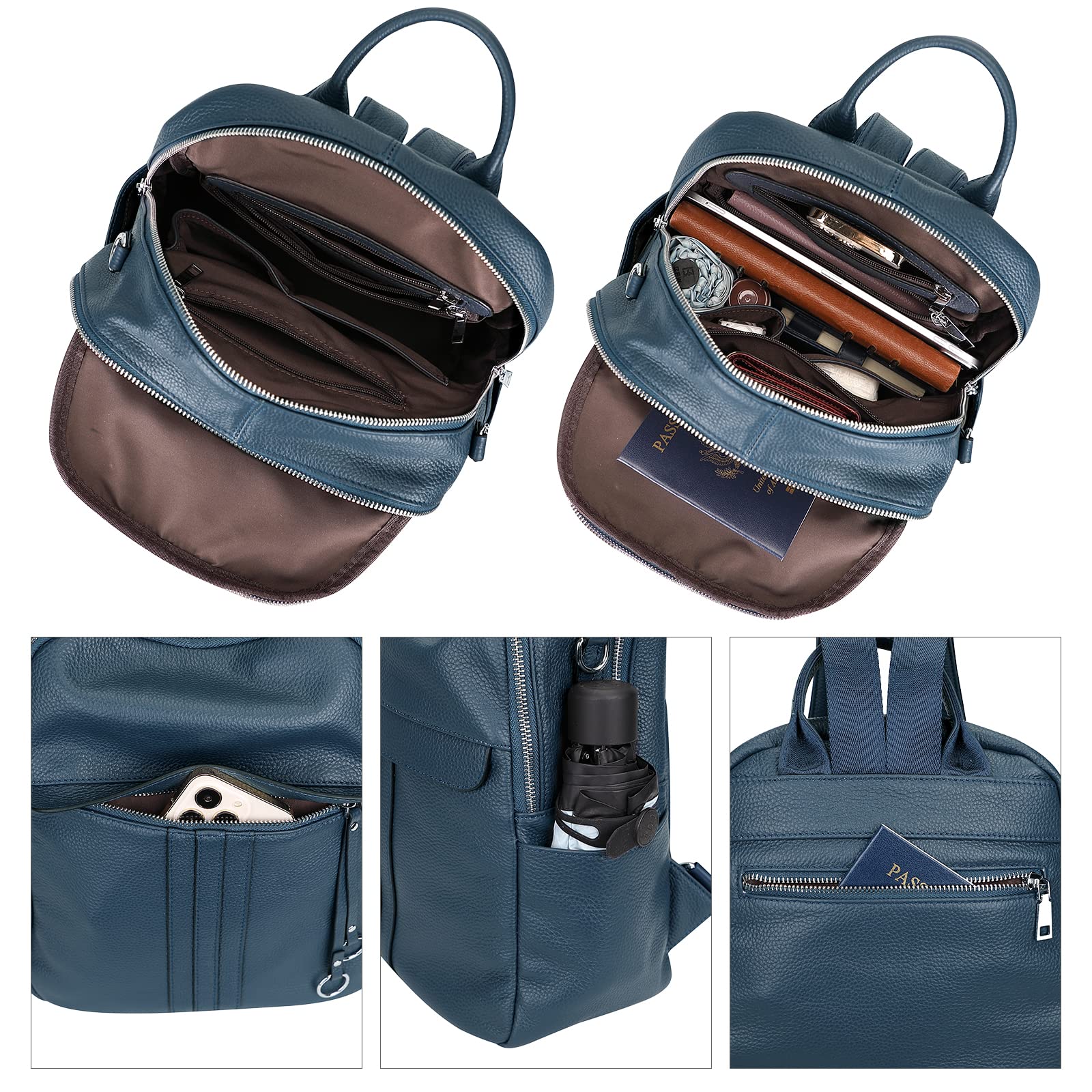 ALTOSY Genuine Leather Backpack Purse for Women - Convertible Shoulder Bag & Stylish Laptop Bag - Perfect for Work, Travel & College