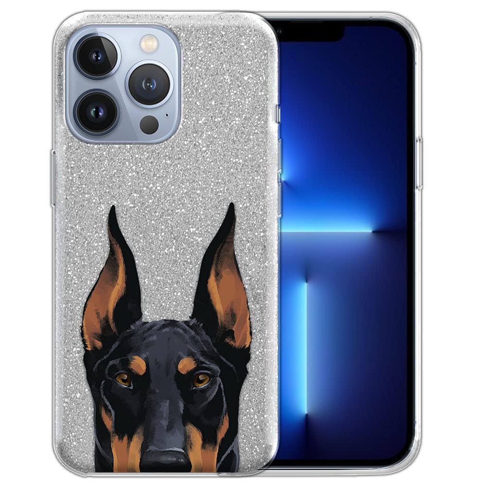 Shiny Sparkling Silver Glitter TPU Case for Apple iPhone 13 Pro Max 6.7