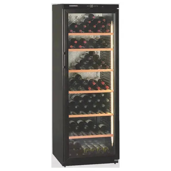 Liebherr 195 Bottle Single Zone Wine Cabinet Barrique Black - Premium Wine Cooler for Home, Restaurant & Wine Cellar Storage