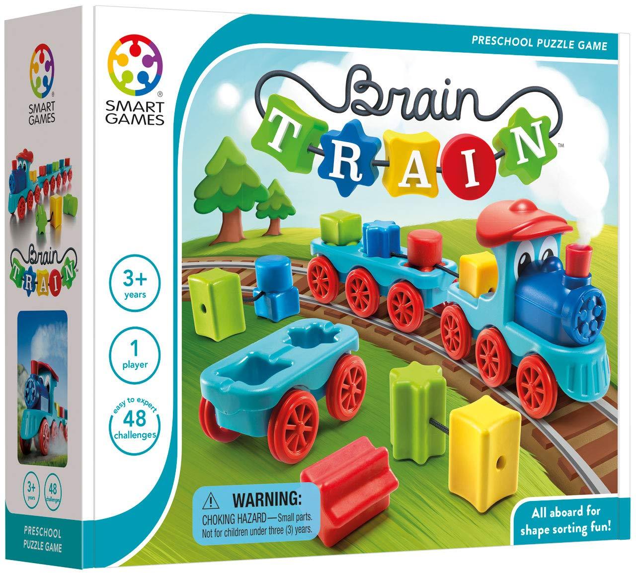 Brain Train Board Game - Fun Puzzle & Brain Teaser for Family Game Night | Enhance Memory & Logic Skills