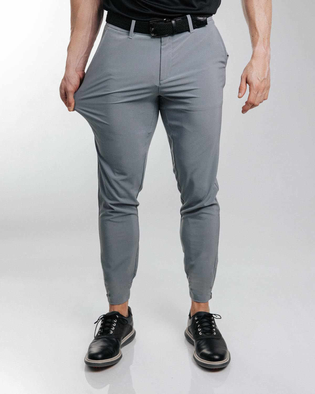 **Primo Golf Jogger Pants for Men - Lightweight 4-Way Stretch Golf Trousers with 4 Pockets, Inner Gel Waistband & Elastic Zipper Ankles - Perfect for Golfing, Travel & Casual Wear**