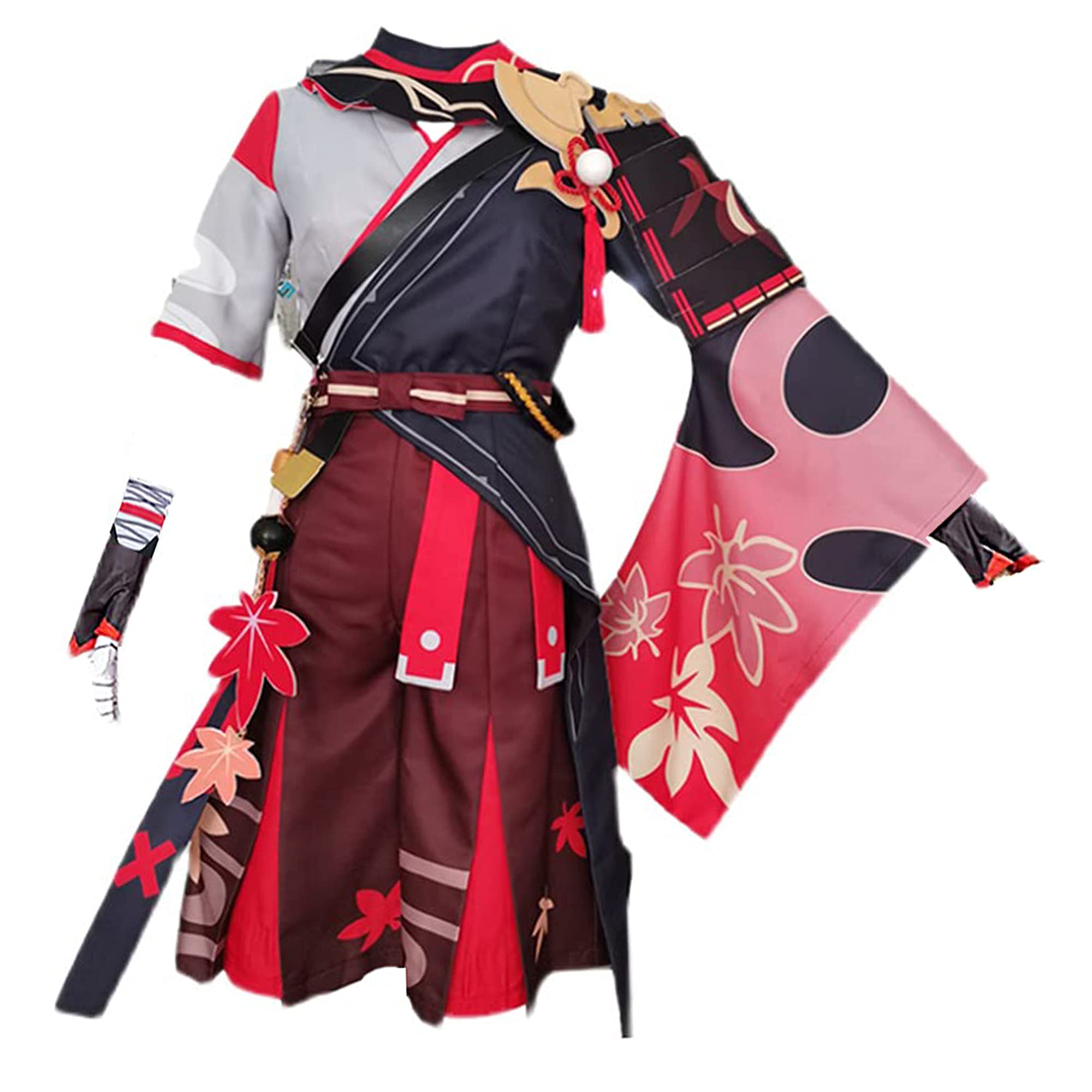 Genshin Impact Kaedehara Kazuha Cosplay Costume Full Set - Anime Game Character Outfit for Halloween, Christmas & Conventions | Unisex Kimono Robe with Accessories