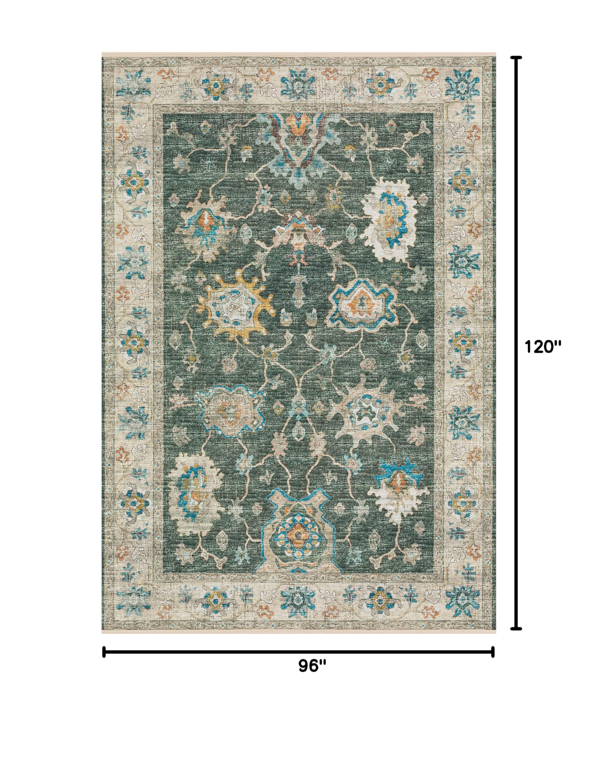 Addison Rugs Sterling AST36 Forest Green 8' x 10' Area Rug - Soft & Durable for Living Room, Bedroom, Dining Room Decor