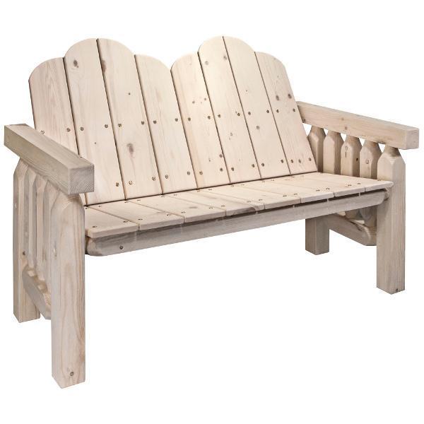 Homestead Deck Bench - Outdoor Wooden Bench for Patio, Garden, and Backyard - Perfect for Relaxing and Entertaining