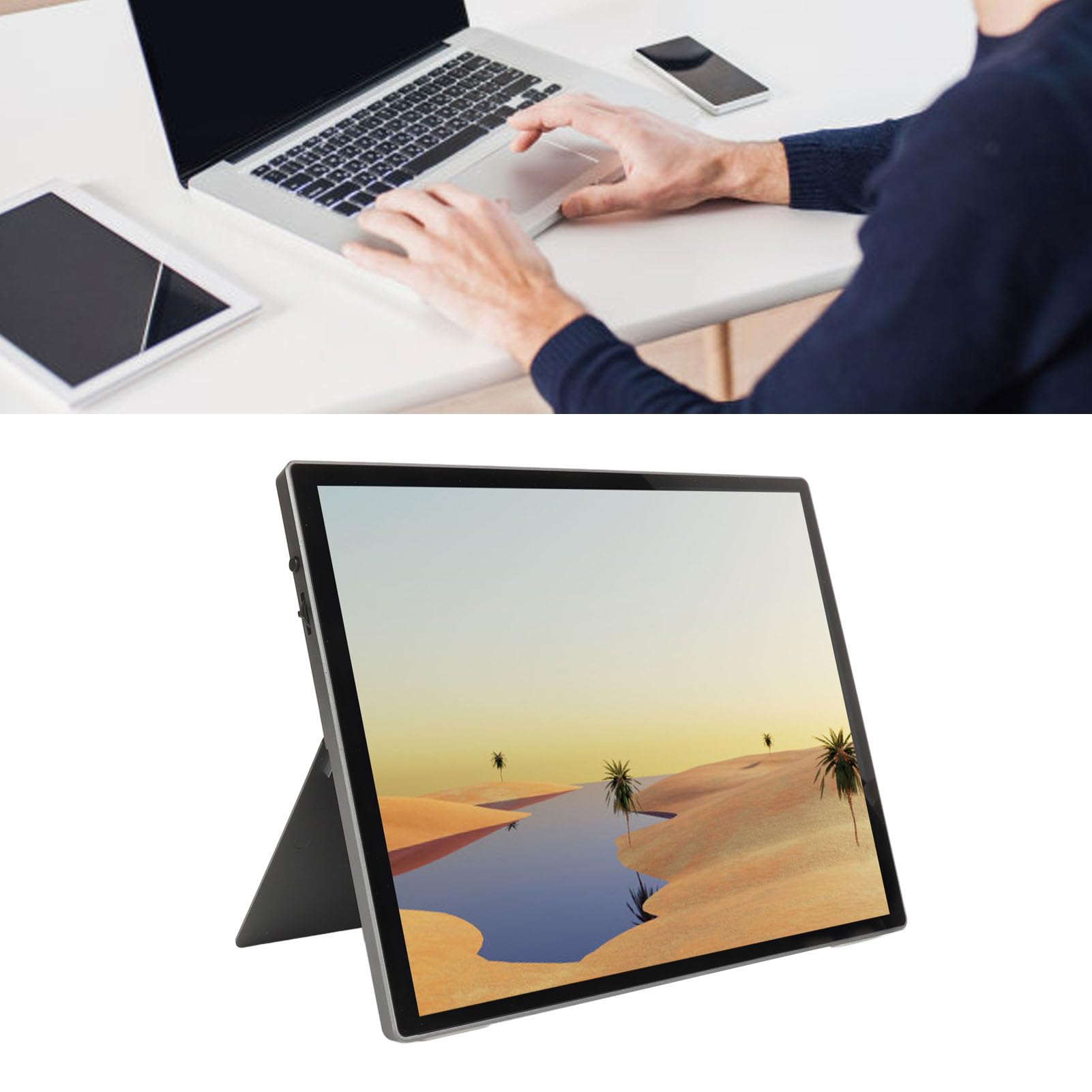 Annadue 10.5 Inch IPS HD Touchscreen Monitor - 1920x1080P Portable Second Screen with Built-in Speakers, Eye Protection & 16:9 Aspect Ratio - Perfect for Laptop, PC, Office Work, Gaming & Home Entertainment