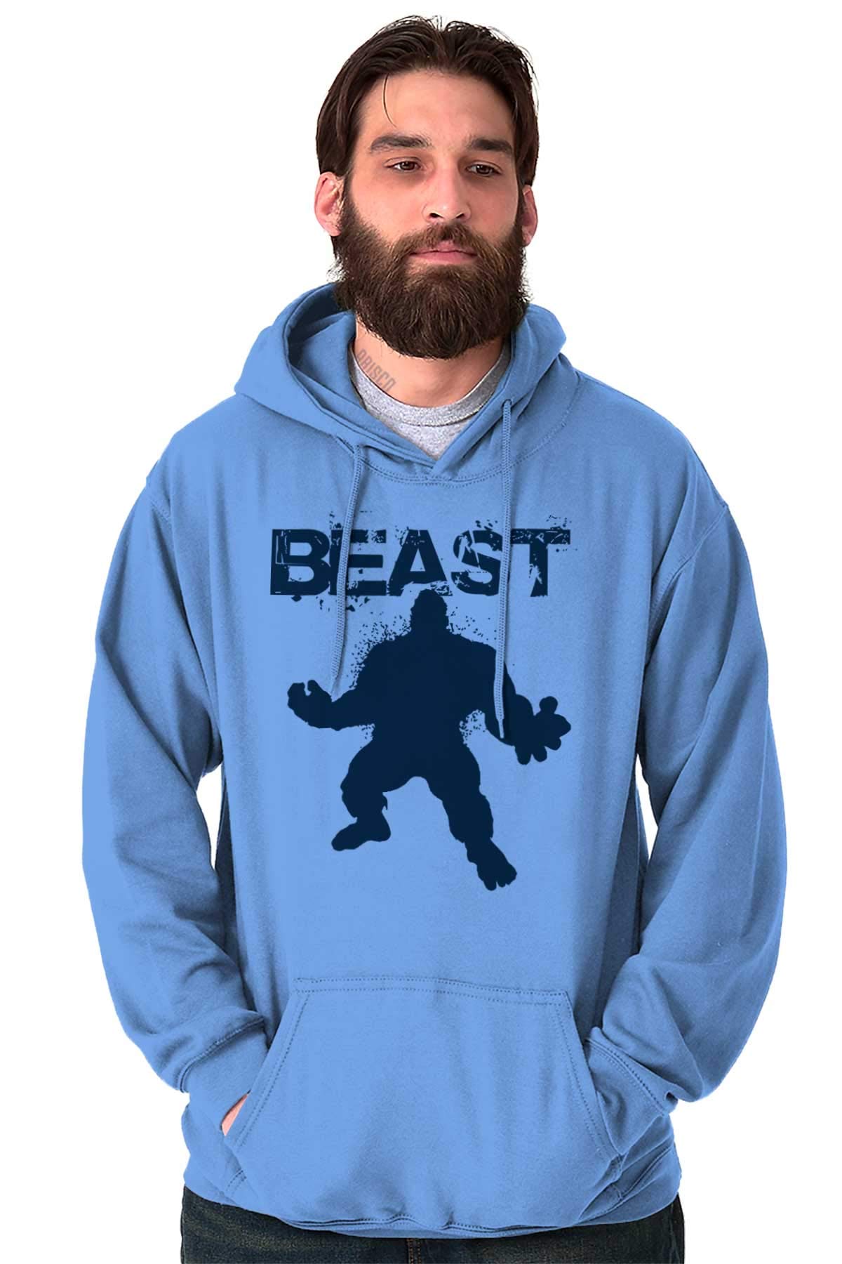 Brisco Brands Beast Gym Fitness Hoodie for Men - Heavyweight Hooded Sweatshirt for Weightlifting & Bodybuilding | Perfect for Gym Workouts & Outdoor Training