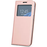 Apple iPhone 6 / 6S S View Flip Cover Case - Rose Gold Pink | Slim Protective Wallet Case with Card Holder | Perfect for Work, Travel & Everyday Use