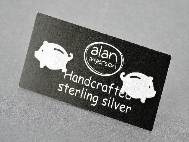 Sterling Silver Piggy Bank Stud Earrings - Perfect for Gifts, Savings Motivation & Everyday Wear