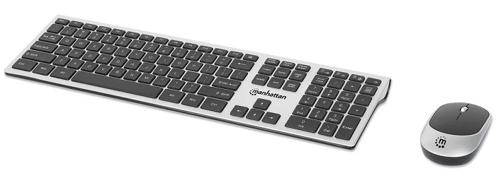 Slim Wireless Keyboard and Mouse Combo - USB Nano Receiver - Compact Design for Laptop/PC - Home Office & Gaming Accessories