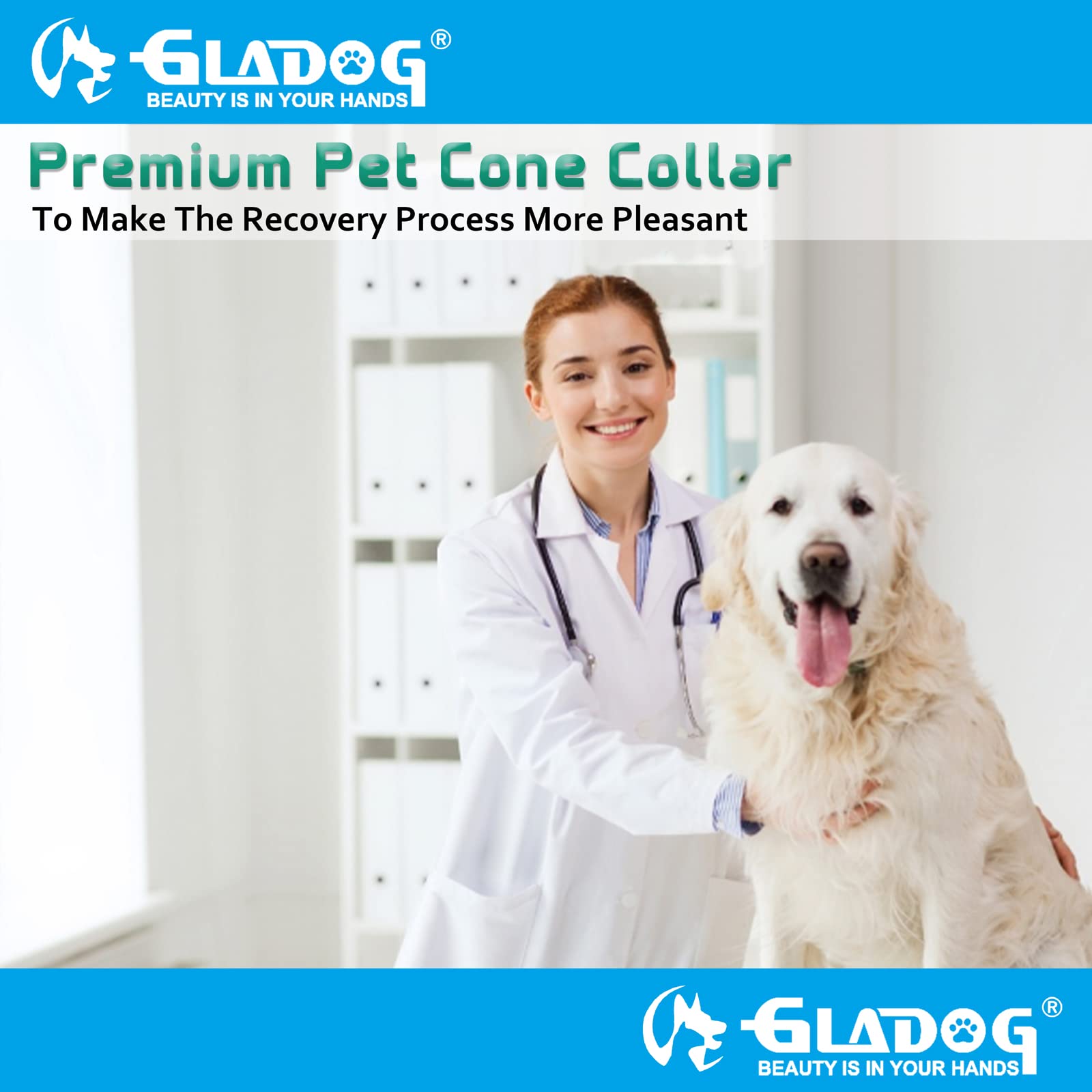 Soft Inflatable Dog Cone Collar Set - Adjustable Post-Surgery Recovery E-Collar for Small Medium Large Dogs | Protective Donut Collar & Comfortable Plastic Cone | Perfect for Wound Healing, Spay/Neuter Recovery & Allergy Protection