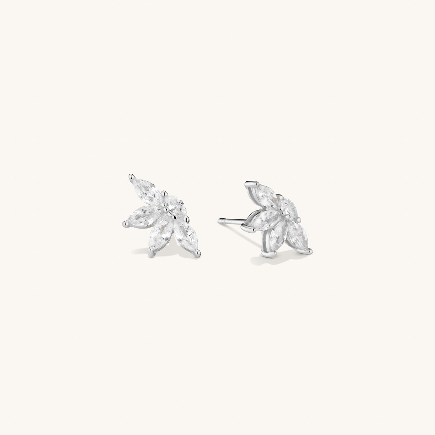 Navette Gemstone Stud Earrings in Sterling Silver - Elegant & Hypoallergenic for Everyday Wear & Special Occasions