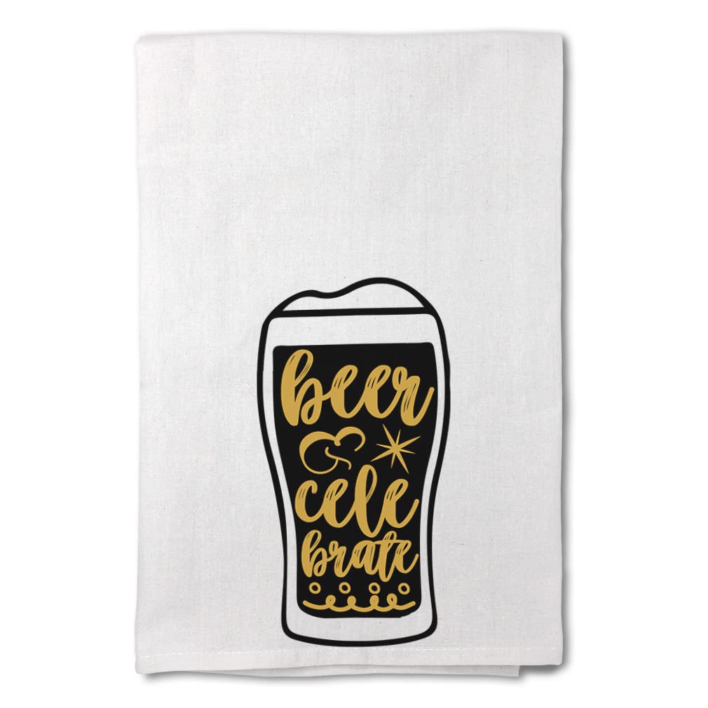 Mother's Day Decor Flour Sack Kitchen Towels - Beer & Celebrate Star Print Dish Towels for Kitchen, Camping & Cleaning Supplies - Perfect for Gifts, Home Decor & Party Supplies