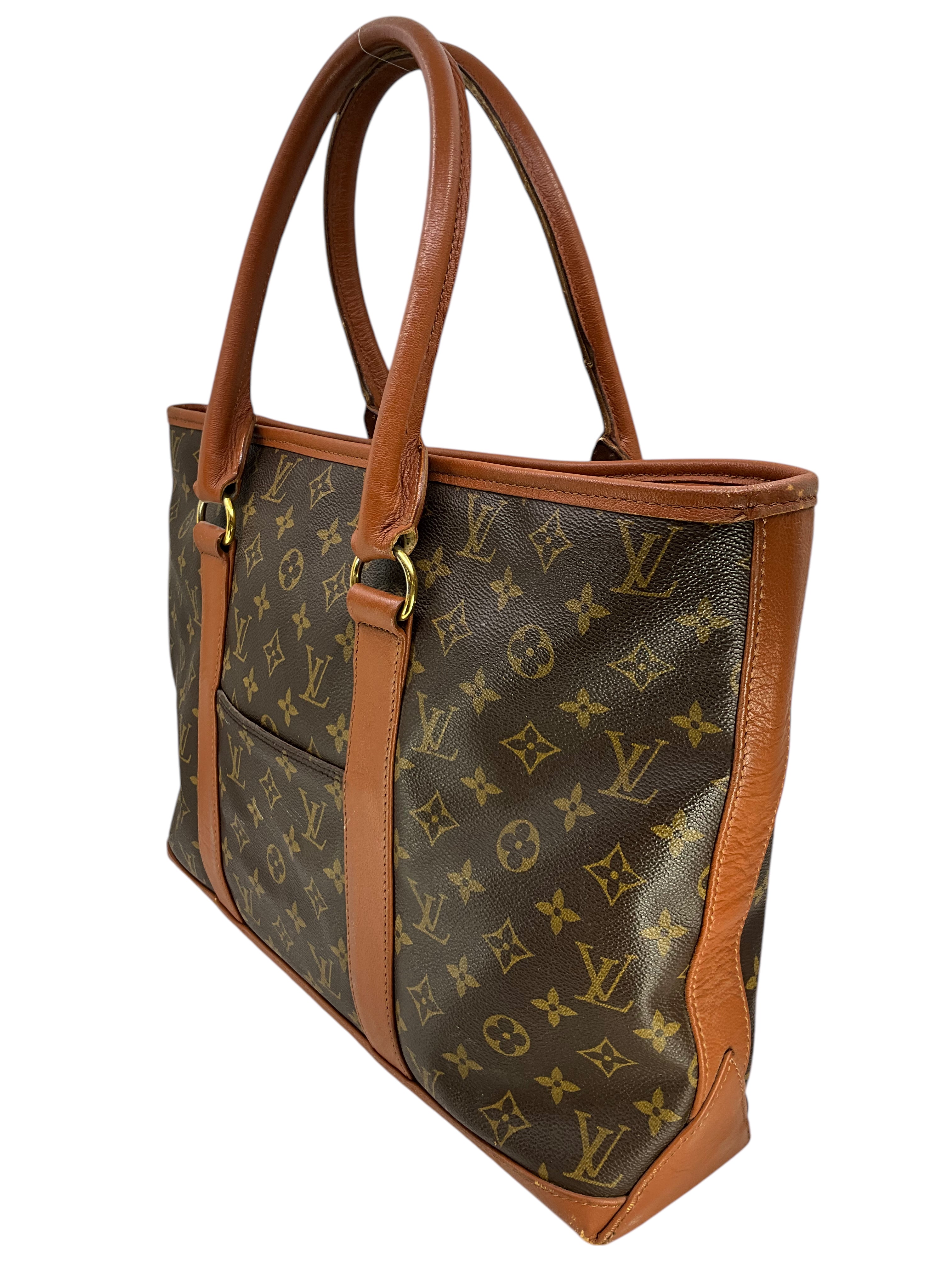 Authentic Louis Vuitton Monogram Canvas Weekend MM Large Travel Tote Bag - Luxury Carryall for Travel, Work & Weekend Getaways