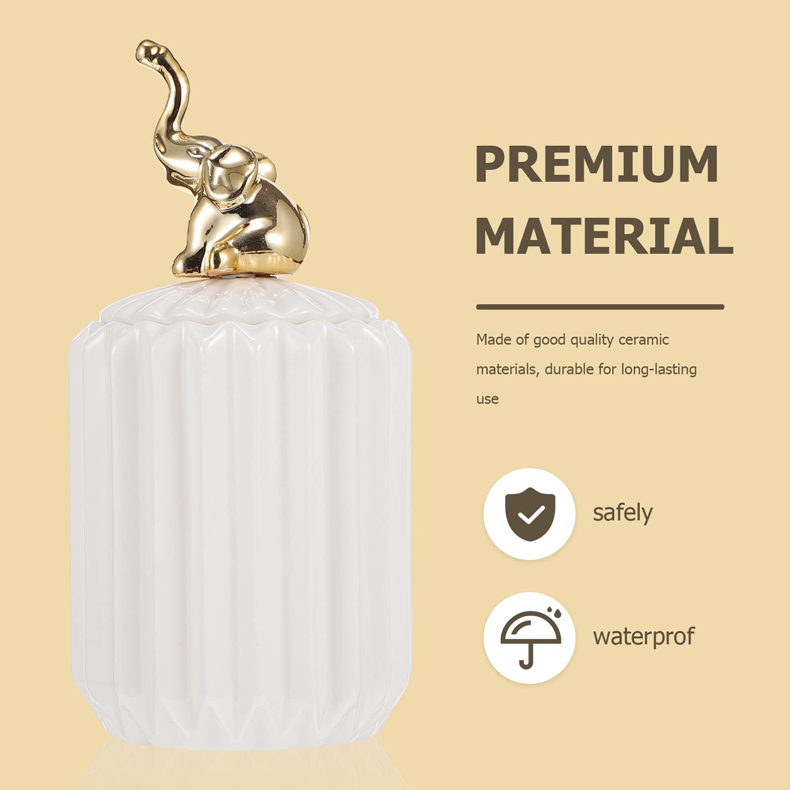 Elegant Ceramic Storage Jar with Lid - Airtight Sealed Porcelain Canister for Kitchen, Pantry & Bathroom Organization - Stylish Decorative Container for Coffee, Tea, Sugar & Dry Food Storage