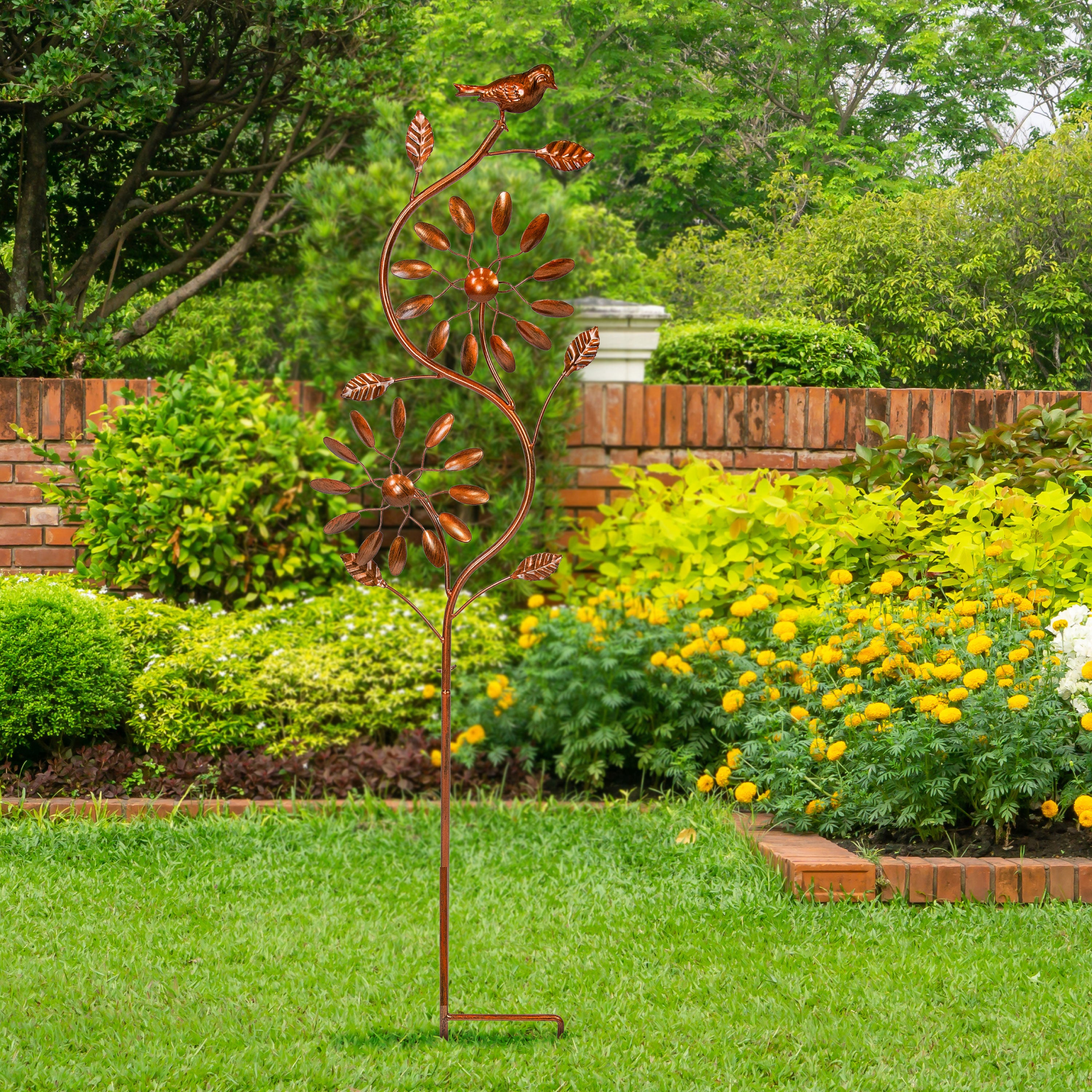 Sunnydaze Twirling Twigs Metal Wind Spinner - 48 Inch Outdoor Garden Decor, Windmill Spinner for Yard, Patio, Lawn - Durable Weather-Resistant Metal Wind Spinner for Home & Garden Decoration