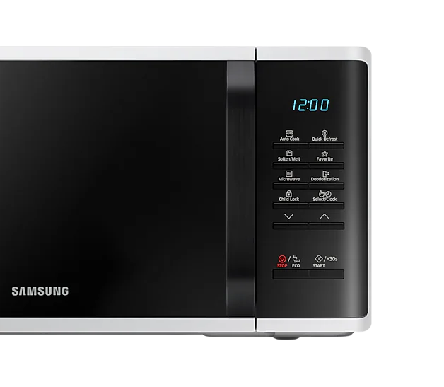 Samsung 20L 800W White Countertop Microwave Oven - Perfect for Small Kitchens, Dorms & Offices