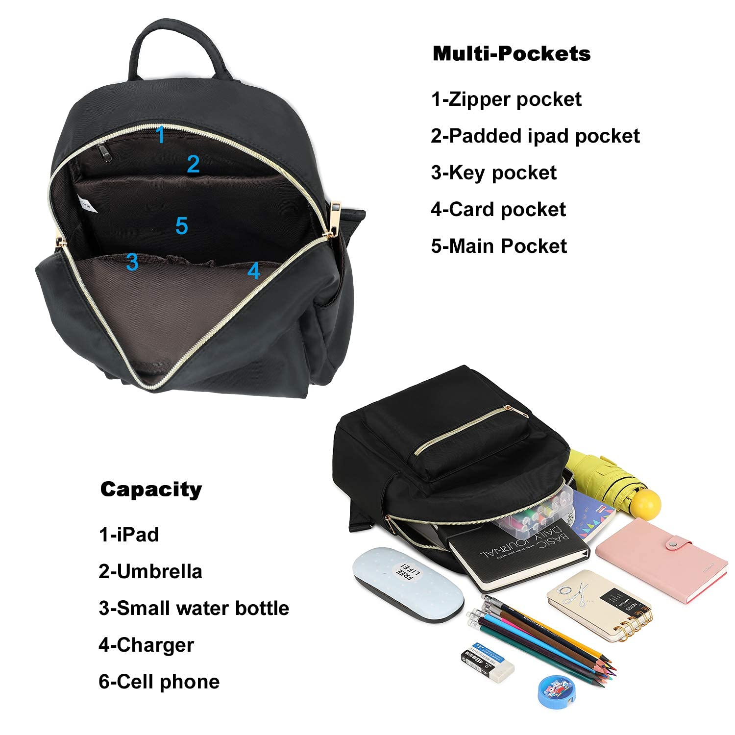 Cute Mini Backpack for Girls & Teens - Small Casual Backpack Purse for School, Travel & Daily Use | Lightweight Durable Daypack for Teens, College Students & Outdoor Activities