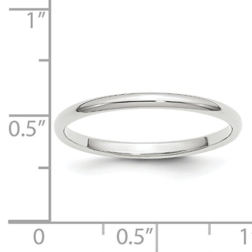 14K White Gold 2mm Classic Round Wedding Band Ring for Women & Men - Perfect for Engagement, Anniversary, and Everyday Wear