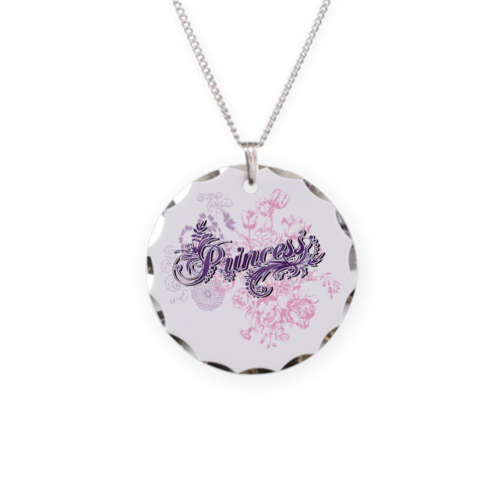 Truly Teague Purple Princess Floral Circle Charm Necklace - Elegant Jewelry for Women, Perfect for Weddings, Parties & Everyday Wear