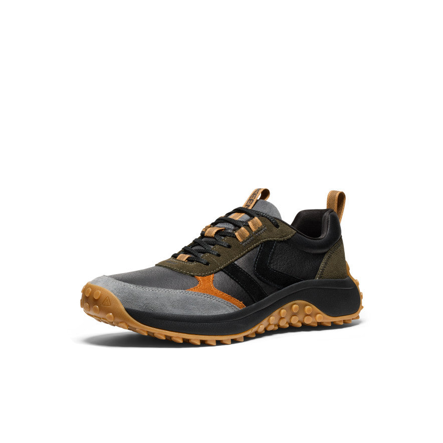 KS86 Men's Genuine Leather Sneakers - Forest Night/Keen Maple | Comfortable & Stylish Casual Shoes for Walking, Work & Everyday Wear