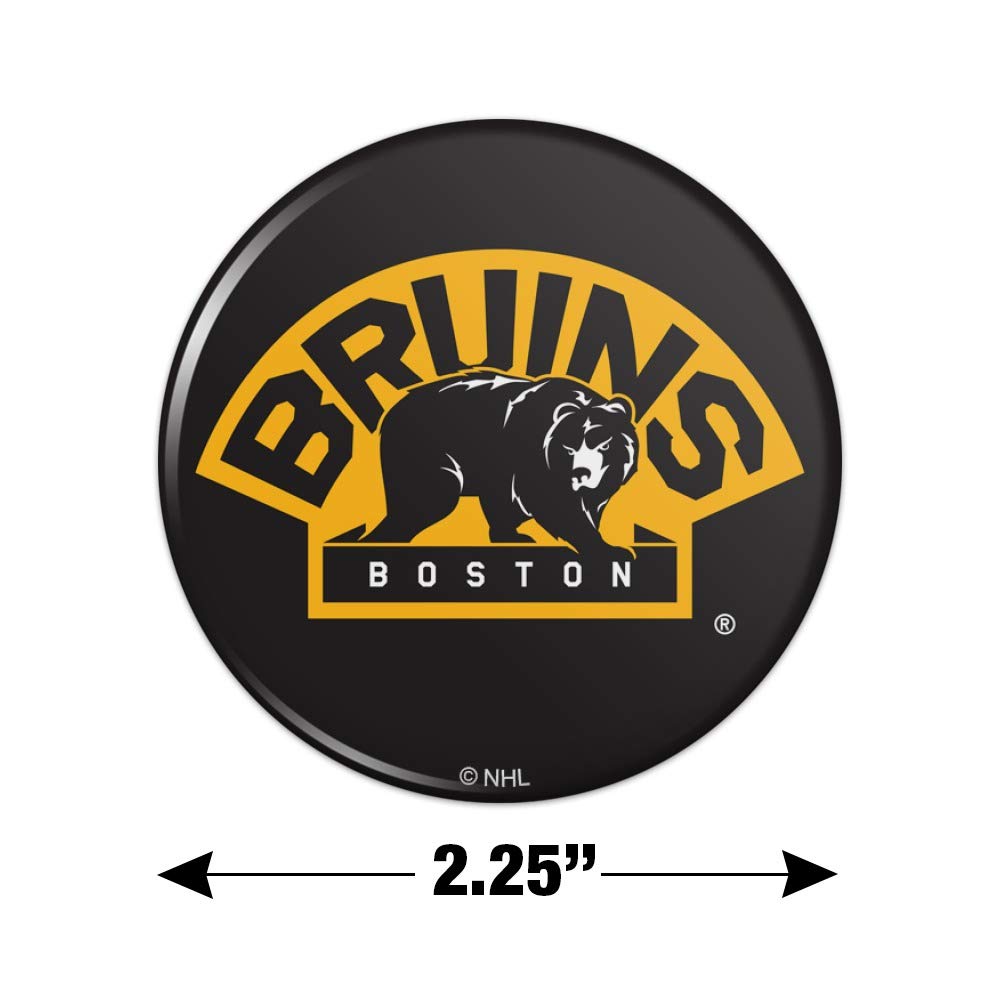 Official NHL Boston Bruins Logo Refrigerator Magnet - Strong Magnetic Locker Button for Kitchen, Office, Dorm & Game Room Decor