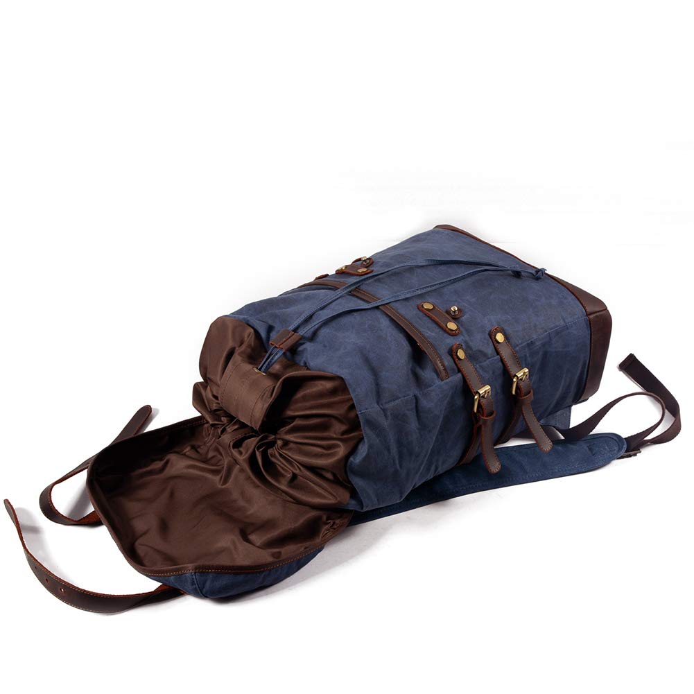 Vintage Waterproof Canvas Laptop Backpack - 17