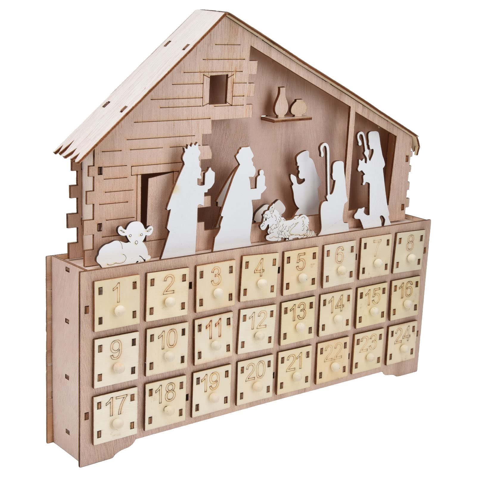 Reusable LED Wooden Desk Calendar Ornament - Christmas Holiday Decor for Bedroom, Office & Home | Perfect Gift for Festive Season Decorations