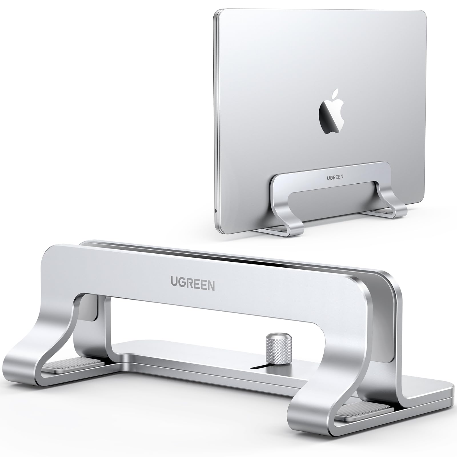 UGREEN Adjustable Vertical Laptop Stand Holder - Aluminum Desktop Organizer for MacBook Pro/Air & 17.3