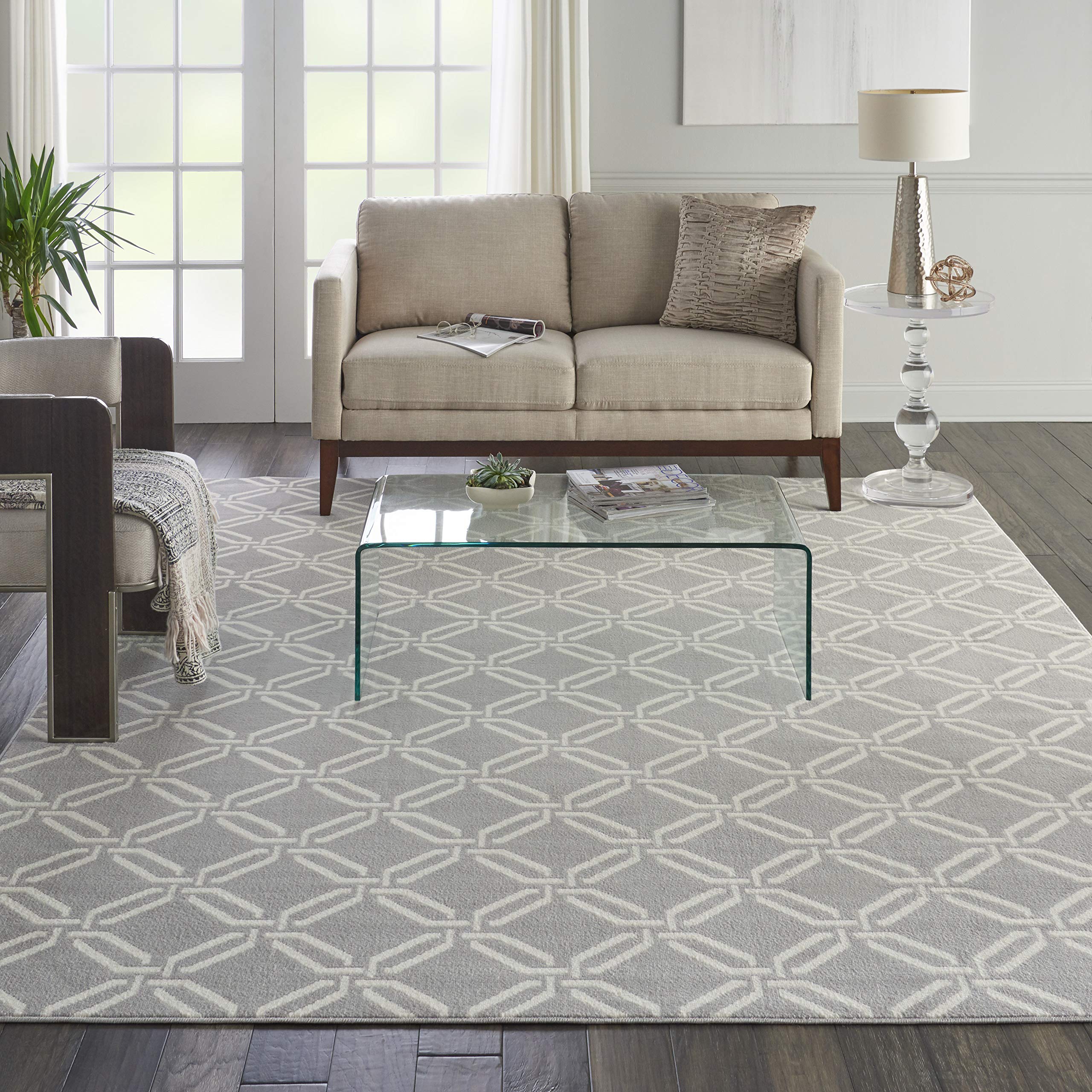 Nourison Jubilant Trellis Grey 7'10