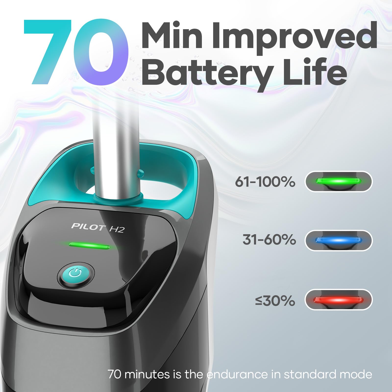 AlPER Cordless Pool Vacuum Cleaner - 8X Strong Suction for Above Ground & Inground Pools, Hot Tubs, Spas | 2 Cleaning Modes, 70 Min Battery Life | Perfect for Pool Corners, Steps & Tight Spaces | Easy Pool Maintenance & Cleaning Solution