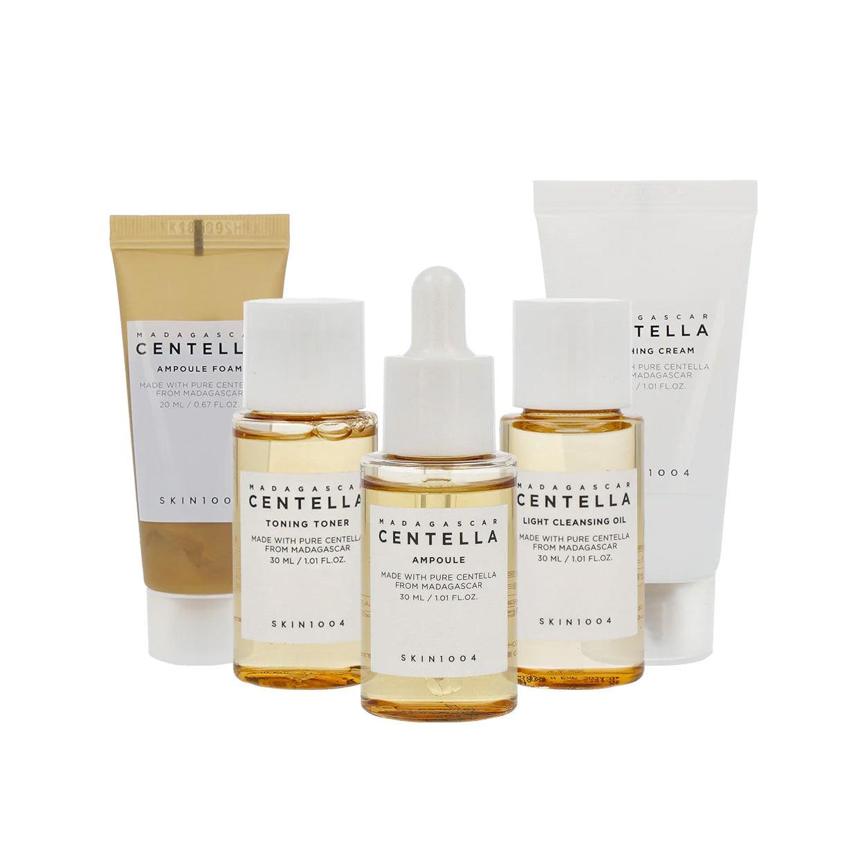 SKIN1004 Madagascar Centella Travel Kit - Hydrating & Soothing Skincare Set for Sensitive Skin | Perfect for Travel, Daily Use & On-the-Go Skincare Routine
