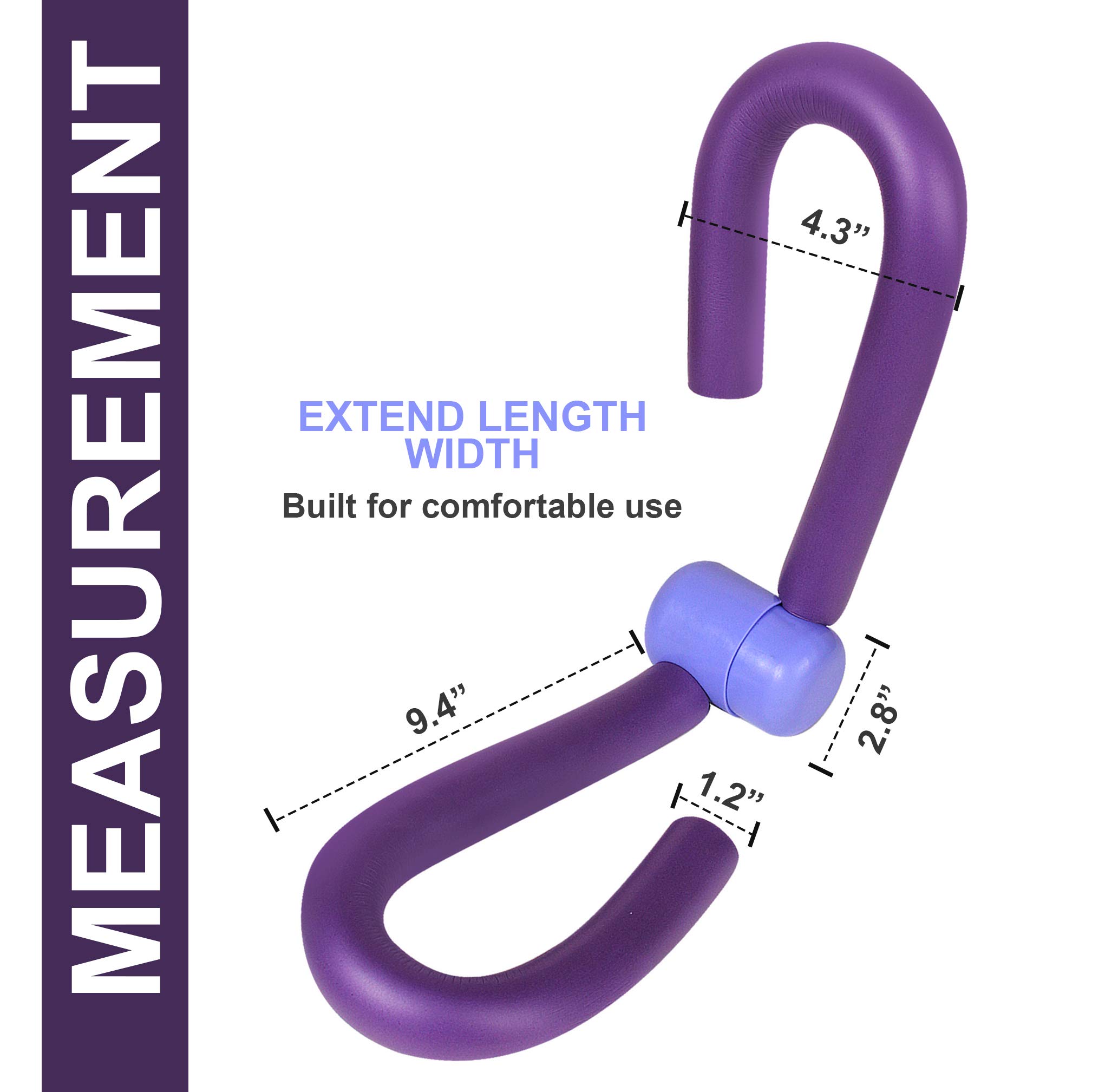 Thigh Master & Abs Toner - Home Gym Equipment for Legs, Arms & Weight Loss - Purple (Perfect for Home Workouts)