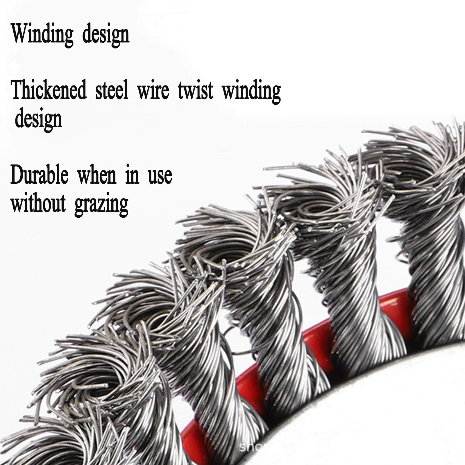 2PCS Steel Wire Wheel Brush - Twist Knotted Alloy Carbon Steel Angle Grinder Attachment (150mm) for Rust & Paint Removal - Perfect for Metal Cleaning, Auto Restoration & DIY Projects