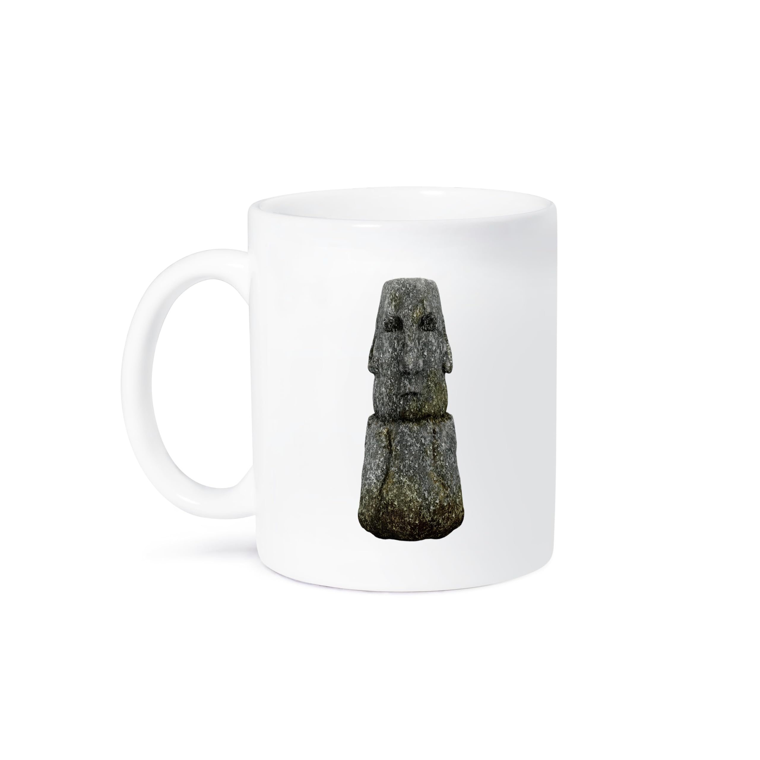 3D Rose 15oz Coffee Mug with Easter Island Stone Head Design - Funny Travel Themed Gift for Coffee Lovers - Perfect for Office, Home Use & Gifts