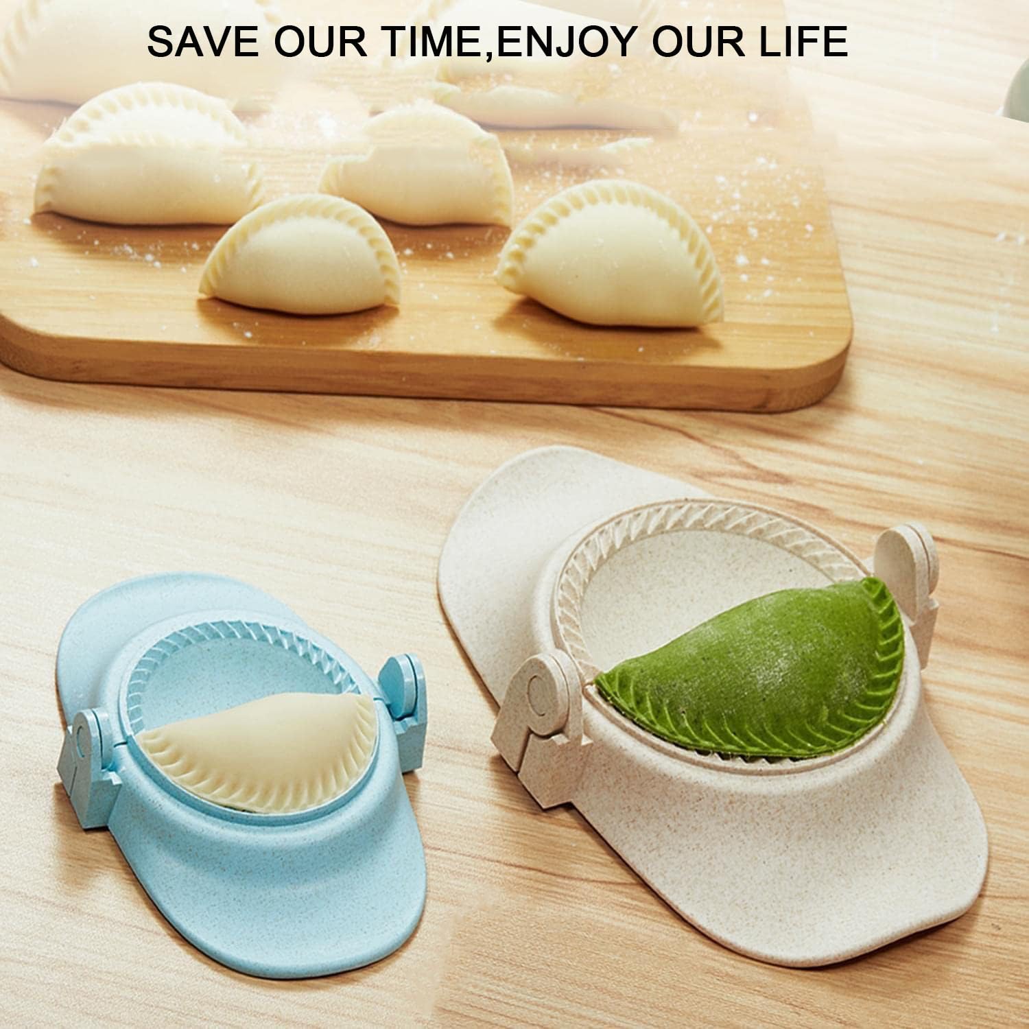 3-Size Empanada Maker Press & Dumpling Mold Set with Dough Cutter - Perfect for Pierogi, Pastelitos, Calzone, Turnovers & Chinese Dumplings (4.2